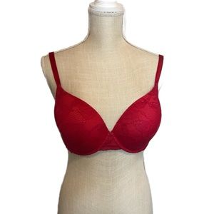 Victoria's Secret Red Lace Push-Up Bra